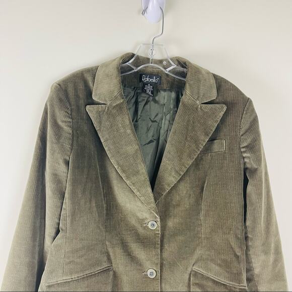 Rafaella vintage green corduroy preppy academia button blazer jacket 14 - Picture 2 of 5